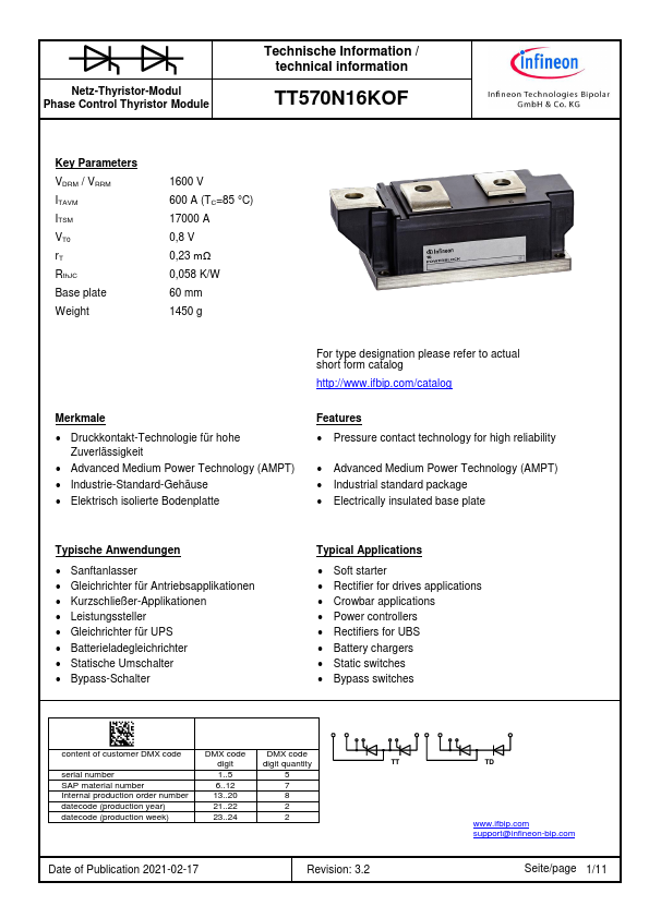 TT570N16KOF Datasheet Preview