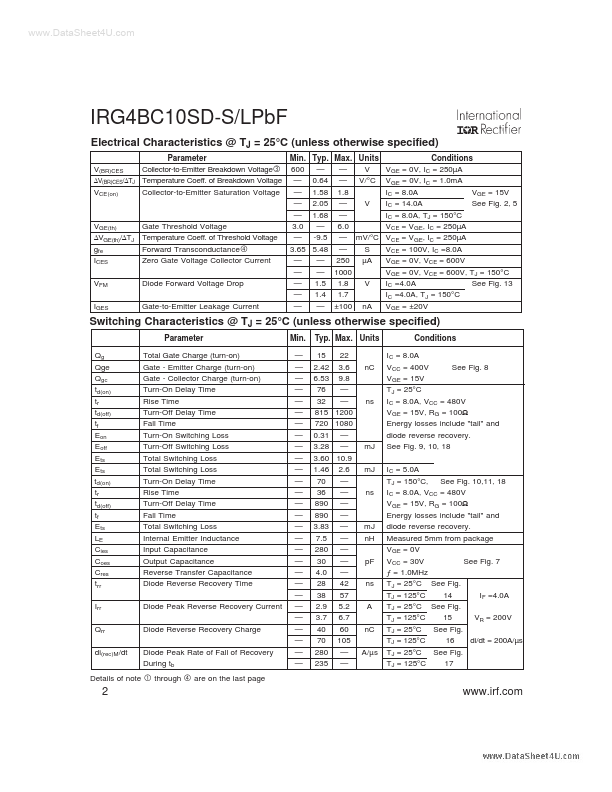 IRG4BC10SD-LPBF