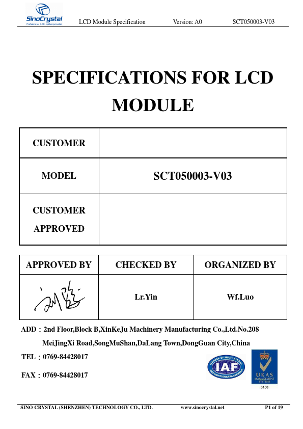 SCT050003-V03 Datasheet Preview