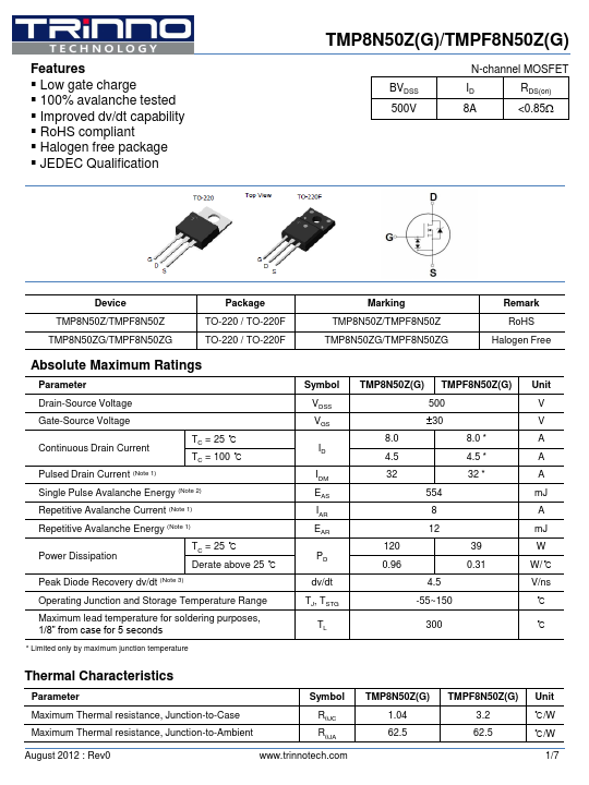 TMP8N50ZG