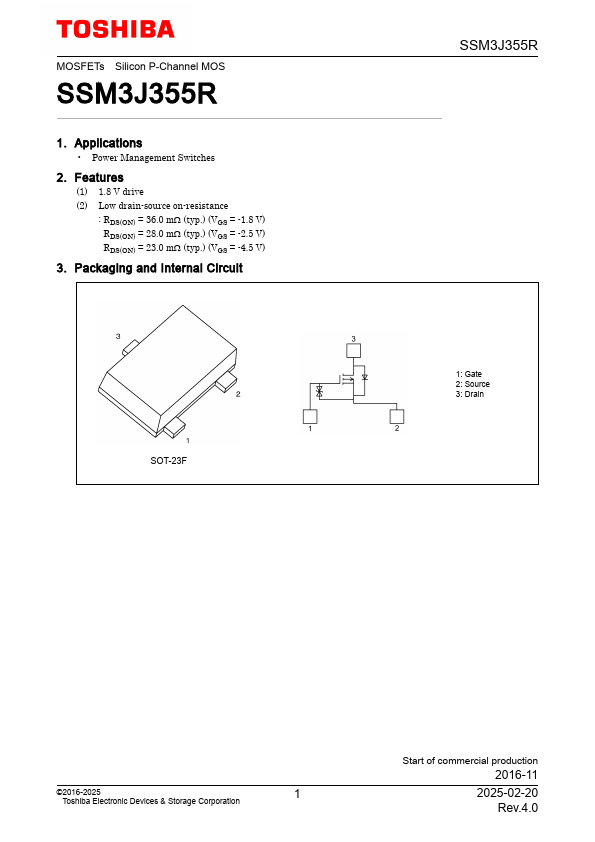 SSM3J355R Datasheet Preview