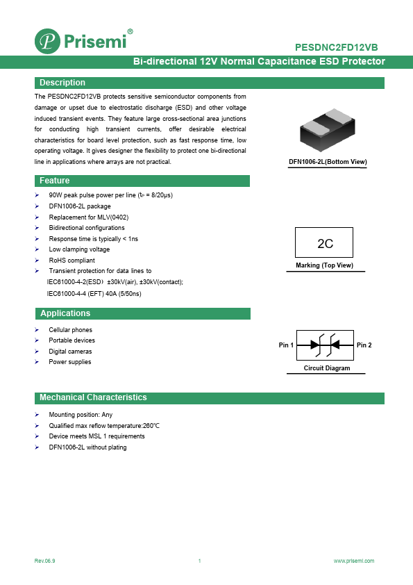 PESDNC2FD12VB Datasheet Preview