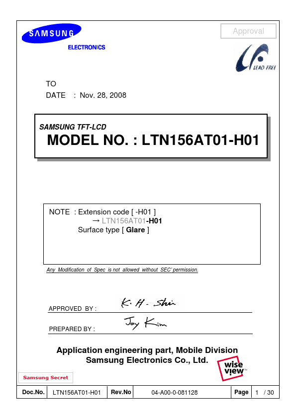 LTN156AT01-H01