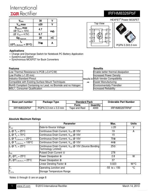 IRFHM8326PBF