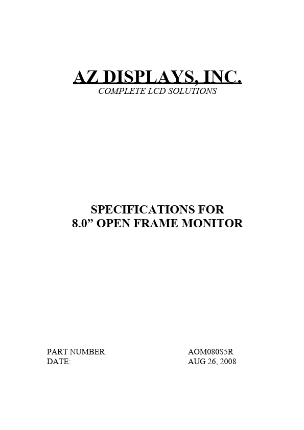 AOM080S5R Datasheet Preview