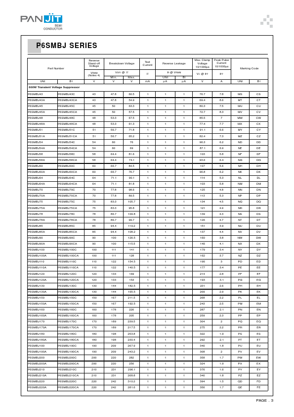 P6SMBJ6.0CA