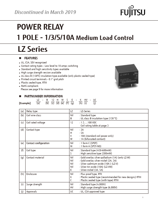 LZ-B9SE-HV Datasheet Preview