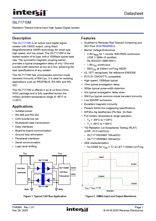 ISL71710M Datasheet Preview