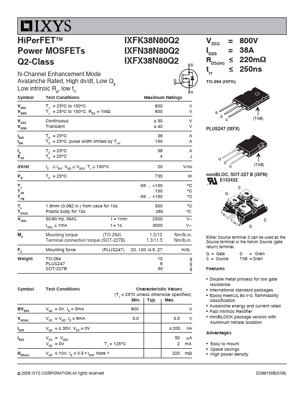 IXFX38N80Q2