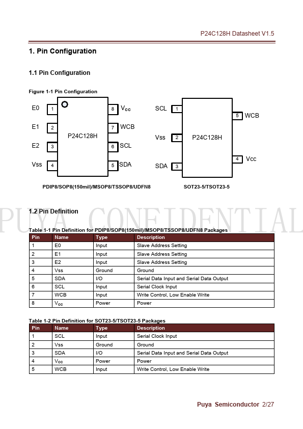 P24C128H page 2 preview
