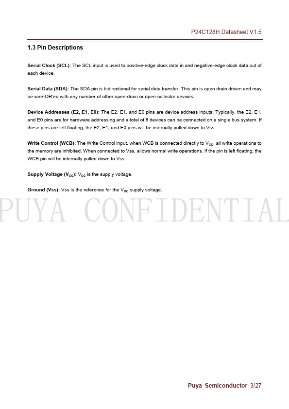 P24C128H page 3 preview