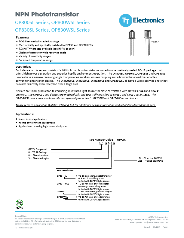 OP800WSL