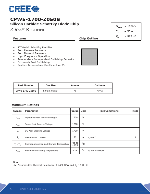 CPW5-1700-Z050B