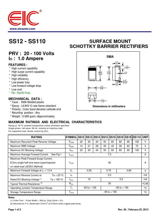 SS14 Datasheet Preview