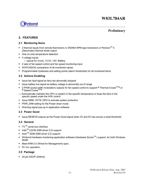 W83L784AR page 3 preview