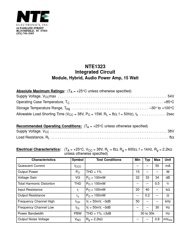 NTE1323