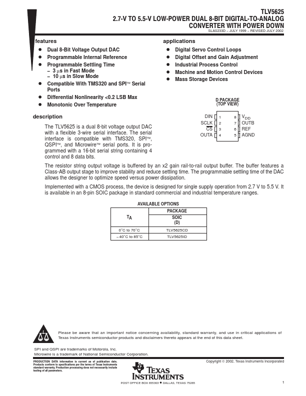 TLV5625ID