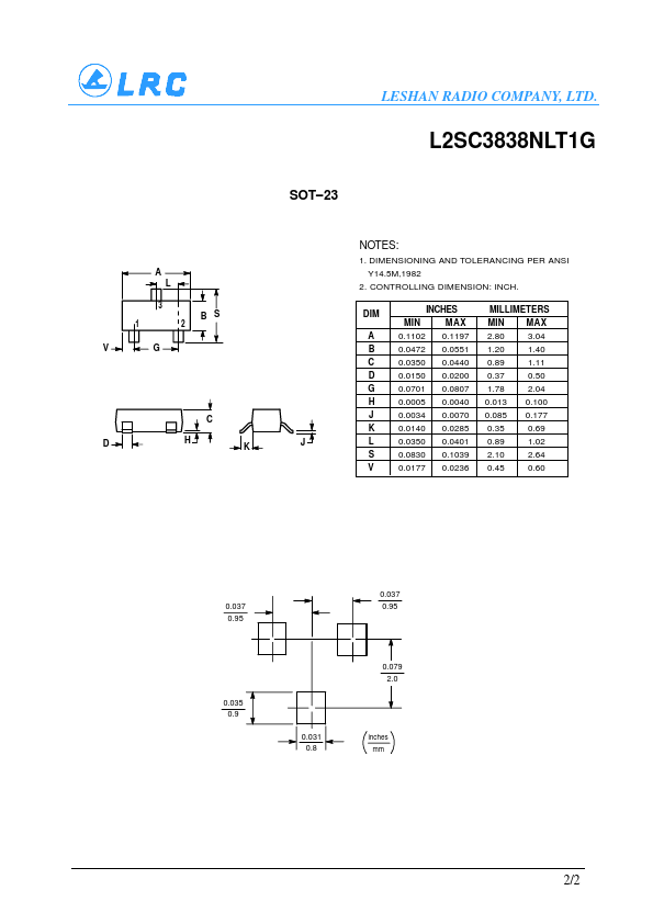 L2SC3838NLT1G