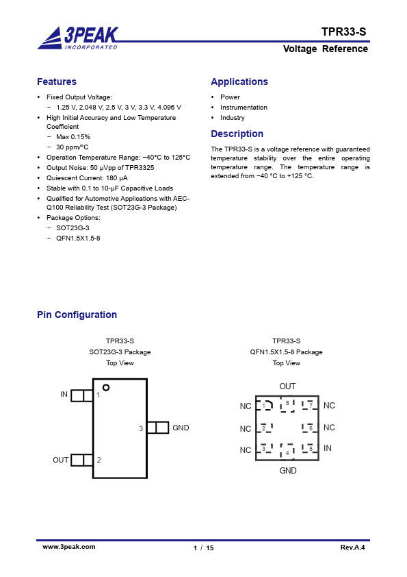 TPR3340-S3TR-S Datasheet Preview