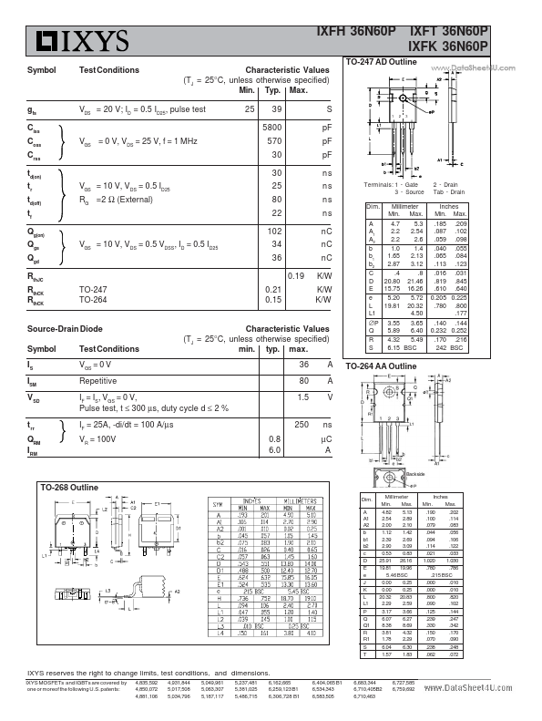 IXFK36N60P