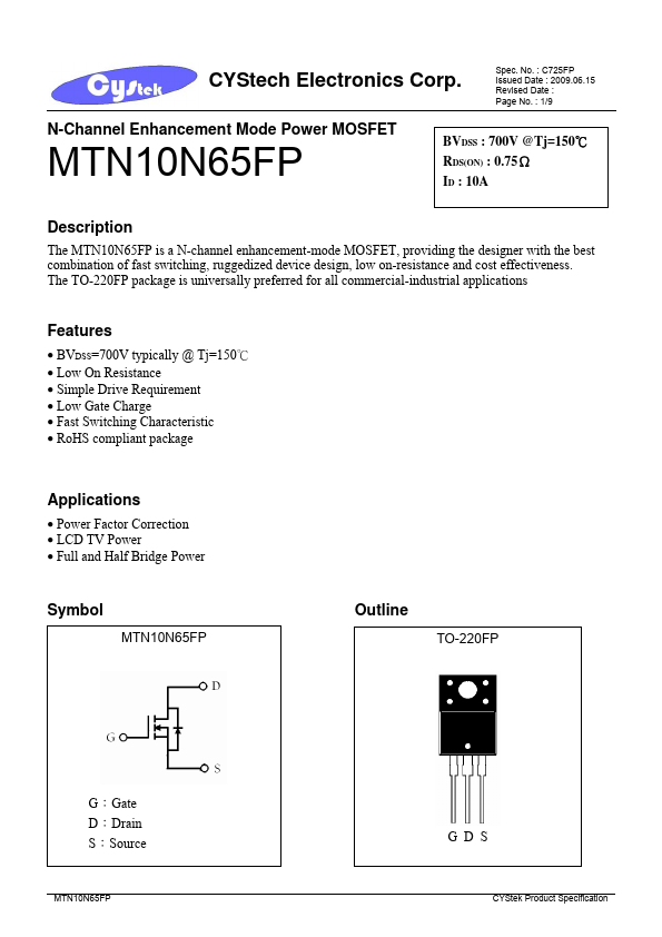 MTN10N65FP