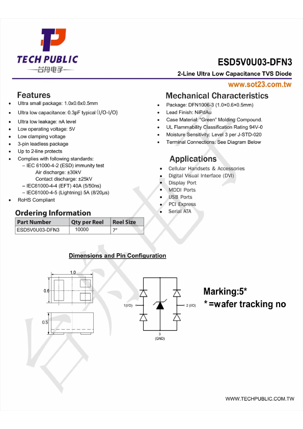 ESD5V0U03-DFN3