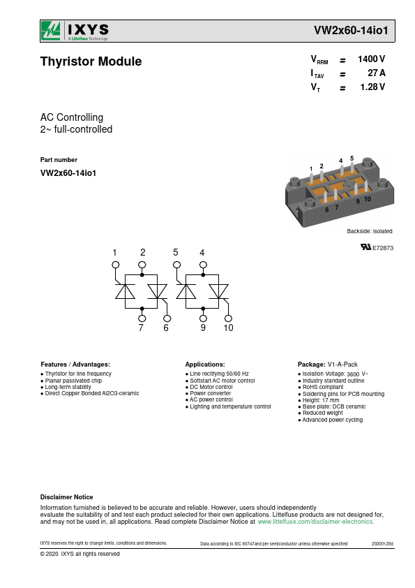 VW2x60-14io1 Datasheet Preview