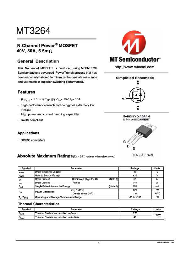 MT3264 Datasheet Preview