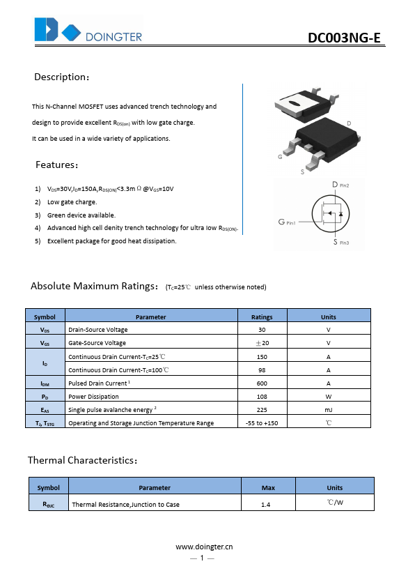 DC003NG-E Datasheet Preview