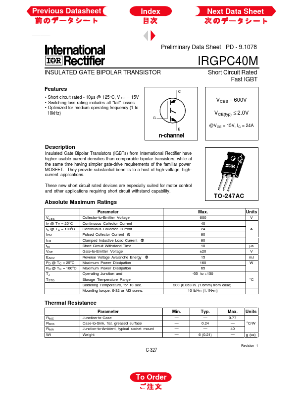 IRGPC40M