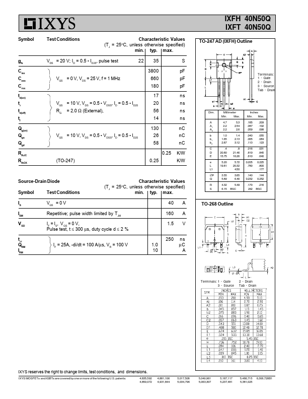 IXFT40N50Q