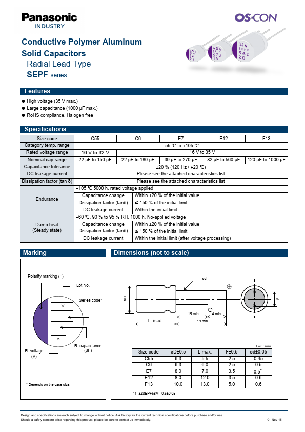 32SEPF68M Datasheet Preview