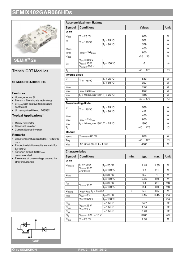 SEMIX402GAR066HDS