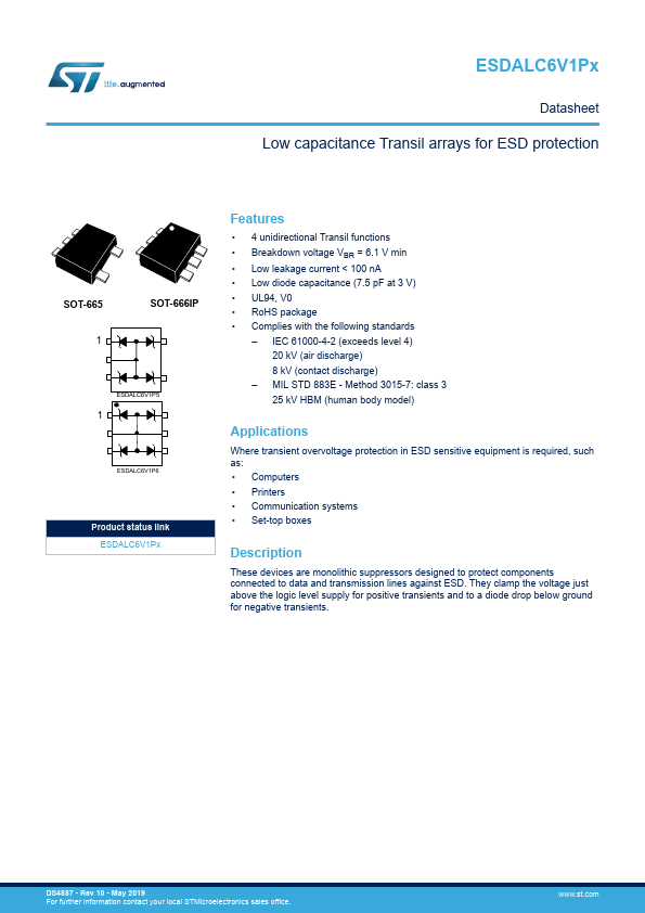 ESDALC6V1Px