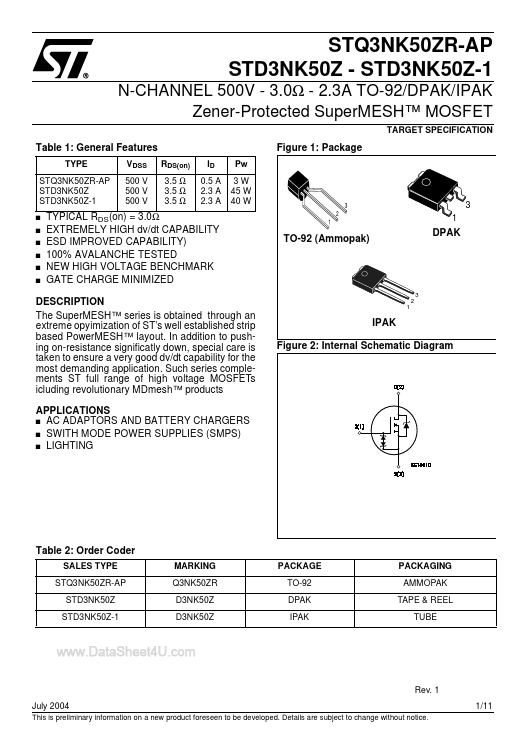 STQ3NK50ZR-AP