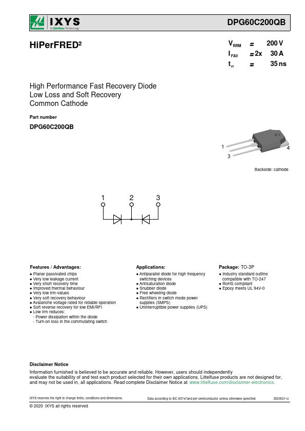 DPG60C200QB Datasheet Preview