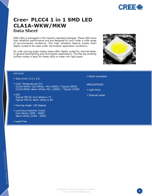CLA1A-MKW