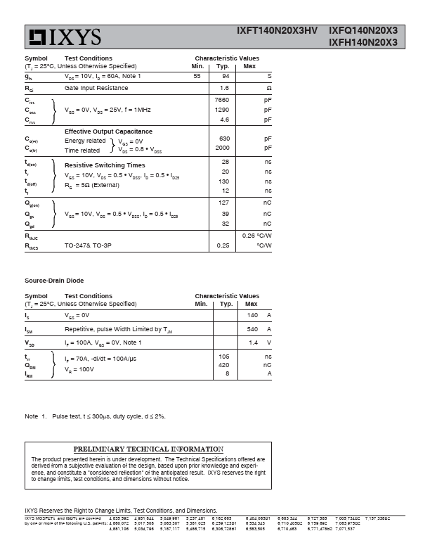 IXFT140N20X3HV