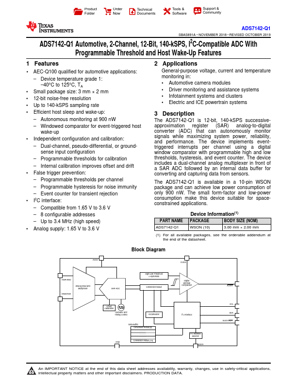 ADS7142-Q1