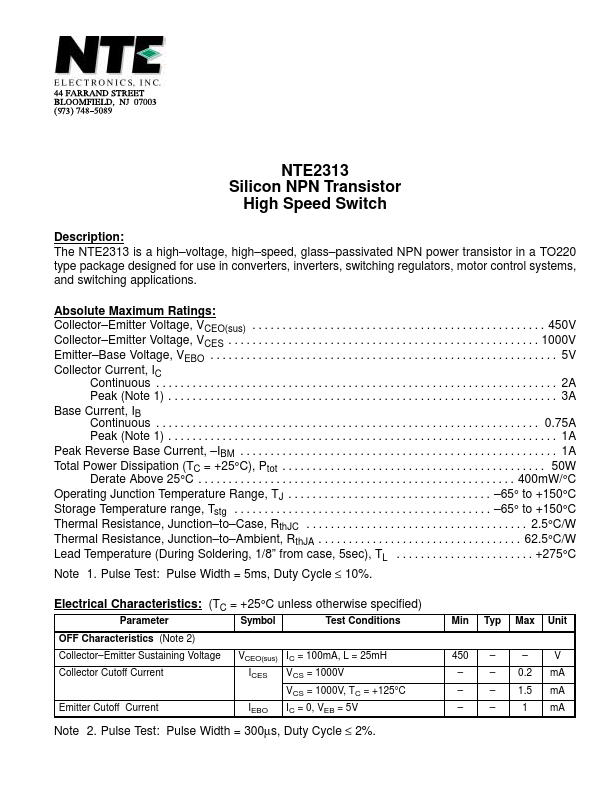 NTE2313