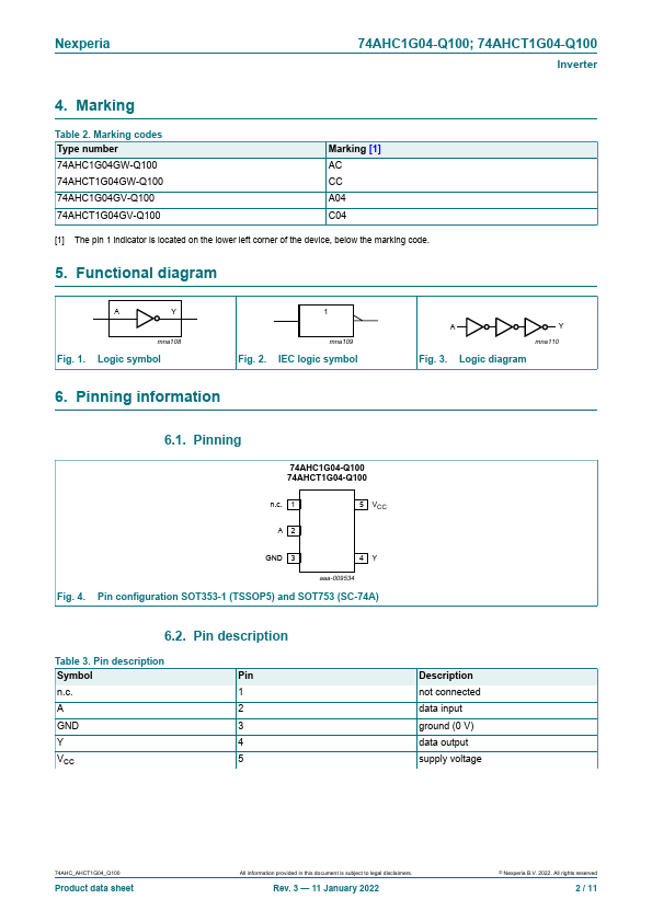 74AHCT1G04-Q100