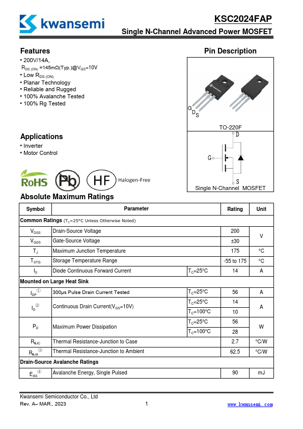 KSC2024FAP Datasheet Preview