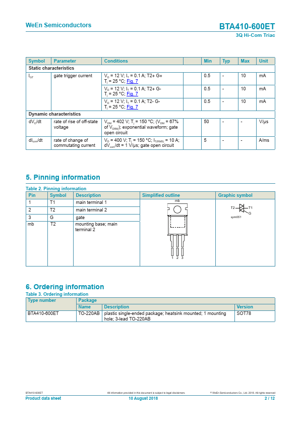 BTA410-600ET