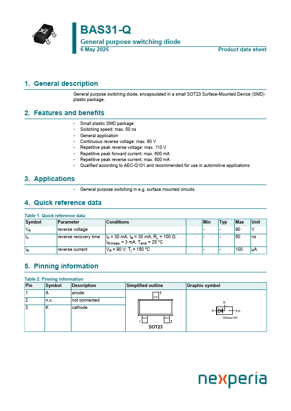 BAS31-Q Datasheet Preview