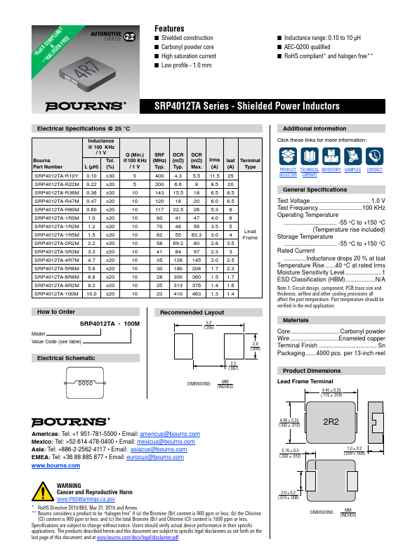 SRP4012TA Datasheet Preview