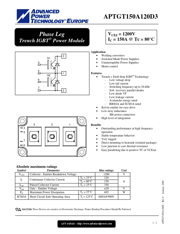 APTGT150A120D3