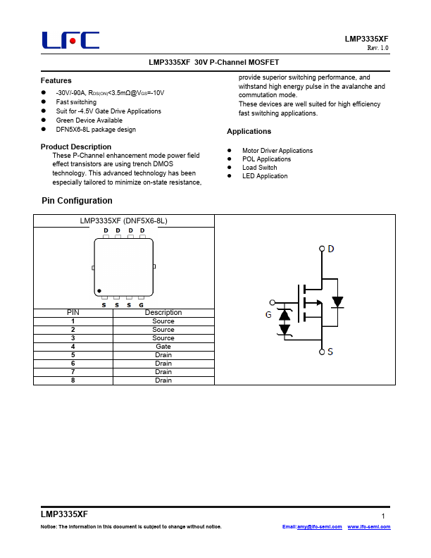 LMP3335XF Datasheet Preview