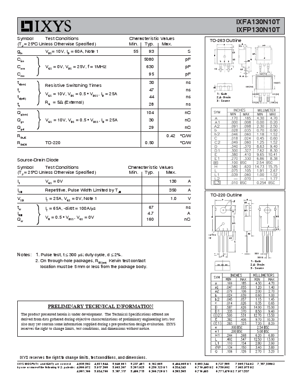 IXFP130N10T