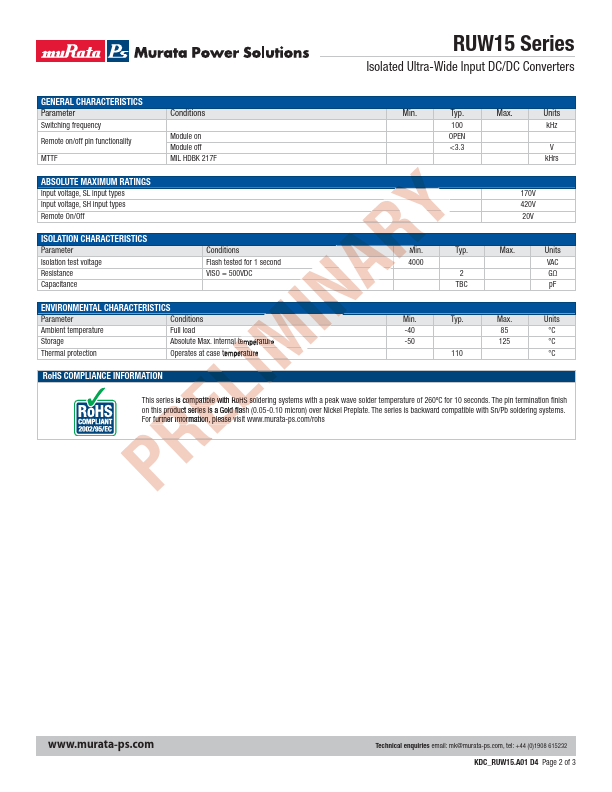 RUW15SL05C