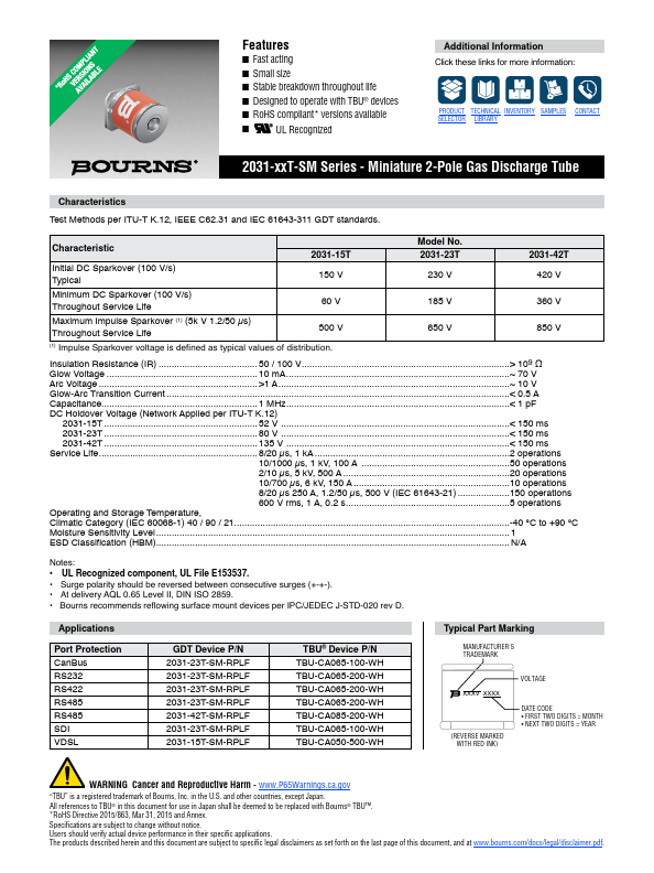 2031-23T Datasheet Preview